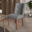 Cadeira Cozinha Sala de Jantar Penteadeira Estofada Paris Suede- Twdecora