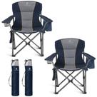 Cadeira de acampamento ALPHA CAMP dobrável para adultos com bolsa térmica, pacote com 2 unidades
