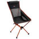 Cadeira de acampamento Cascade Mountain Tech Outdoor High Back preta