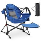 Cadeira de acampamento dobrável Ainfox Hammock com apoio para os pés azul