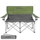 Cadeira de acampamento dupla VIVOSUN, dobrável, totalmente acolchoada, 114x46 cm