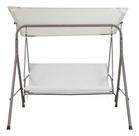Cadeira De Balanco 3 Lugares Taupe 153x170 Cm Suporta 220 Kg