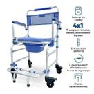 Cadeira de Banho D55 Dellamed Ultraleve 4 em 1 Super Leve Suporta até 135kg