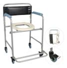 Cadeira De Banho Dobrável Higienica C/ Rodas 100kg Med440 Cadeira De Banho Dobrável Higienica C/ Rodas 100kg Med440