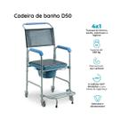 Cadeira De Banho Higiênica Desmontável Até 150 Kg Assento 43 Cm D50 Dellamed