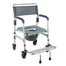 Cadeira de Banho Higienica Dobrável Aluminio Dobrável 135Kg comTrava nas Rodas Hidrolight
