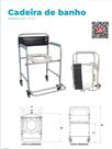 Cadeira de banho higienica dobravel suporte ate 100kg d30 dellamed