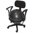 Cadeira de bola de escritório Aeromat Deluxe Ergonômica com apoio de braço