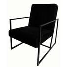 Cadeira de Braço Poltrona Decorativo All Black Metal Formosa