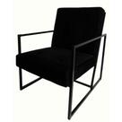 Cadeira de Braço Poltrona Decorativo All Black Metal Formosa