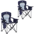 Cadeira de Camping ALPHA CAMP Grande Dobrável com Estrutura de Aço 6 kg