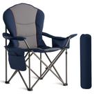 Cadeira de camping dobrável Foristrail, reforçada, suporta até 227 kg, azul e cinza Cadeira de camping dobrável Foristrail, reforçada, suporta até 227 kg, azul e cinza
