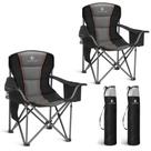 Cadeira de Camping Dobrável LET'S CAMP Acolchoada, Capacidade de 204 kg, Kit com 2
