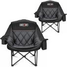 Cadeira de Camping Overmont XL Acolchoada e Dobrável 94x58x56 cm 181 kg