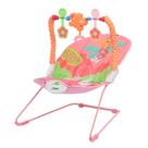 Cadeira de Descanso e Balanço ZippyToys Rosa Infantil C/ Música Vibração Brinquedos Interativos