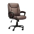 Cadeira de escritório AmazonBasics Classic Puresoft PU acolchoada marrom