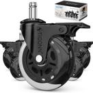 Cadeira de escritório Casters TICONN, conjunto de 5 transparentes com freio