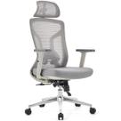 Cadeira de Escritório Diretor Dr.Office Giratória Ergo Pro, Mesh Respirável, Regulagem de Altura, Apoio de Cabeça, Cinza