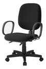 Cadeira de Escritório Diretor Ergonomica Giratória Backsystem Braços Fixos Preta - Qualiflex Cadeira de Escritório Diretor Ergonomica Giratória Backsystem Braços Fixos Preta - Qualiflex