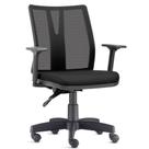 Cadeira de Escritório Diretor Giratória Executiva Addit Crepe Preto - Lyam Decor