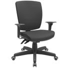 Cadeira De Escritório Diretor Office Base Giratória Preto Alta Flexi P03 Vinil Preto - Lyam