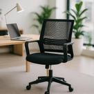 Cadeira de Escritório Diretor Secretária Tela Mesh Respirável Preta Giratória Office Ajustável Base Cromada Estofada Cadeira de Escritório Diretor Secretária Tela Mesh Respirável Preta Giratória Office Ajustável Base Cromada Estofada