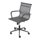 Cadeira De Escritório Eames Dark Esteirinha Baixa Tela - Cinza