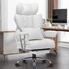 Cadeira de escritório Efomao Big and Tall 400 libras com apoio para pés branco
