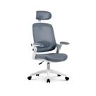 Cadeira De Escritório Ergonômica Elements Astra Branco e Cinza