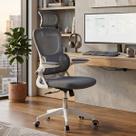 Cadeira De Escritório Ergonômica Giratoria Ajuste Lombar Tecido Respirável Em Mesh Espuma Assento Injetada Marca Eagle Force