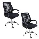 Cadeira de Escritório Esteirinha Mesh Ergonômica Giratória - Preto - 2