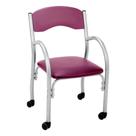 Cadeira De Escritório Estofada Com Rodízios 52cm Multimóveis Cr25288 Prata Rosa Cadeira De Escritório Estofada Com Rodízios 52cm Multimóveis Cr25288 Prata Rosa