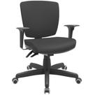 Cadeira De Escritório Executiva Office Base Giratória Preto Baixa Flexi P03 Vinil Preto - Lyam