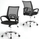 Cadeira De Escritorio Giratoria Com Rodinhas Altura Ajustavel Ergonomica Confortavel Preta