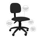 Cadeira de Escritório Giratória Executiva Ergonômica Economy Corano Preto - Lyam Decor