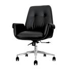 Cadeira de Escritório Home Office Diretor Prestige Preta com Assento em Espuma laminada Base Giratória Cromada