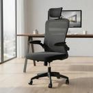 Cadeira De Escritório Mesh Ergonômica Reunião Giratória Preto Com Encosto De Cabeça e Lombar