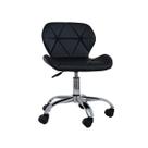 Cadeira de Escritório Office com rodízios Estofada Slim Preto Cadeira de Escritório Office com rodízios Estofada Slim Preto