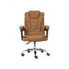 Cadeira de Escritorio Presidente 707B Giratoria Encosto Reclinavel Marrom Prizi