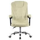 Cadeira de Escritório Presidente Base Cromada com Rodinha Fortt Leeds Branca - CPF06-B