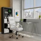 Cadeira de Escritório Presidente Giratória Building Plus Branca