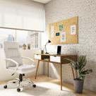 Cadeira de Escritório Presidente Giratória Room Plus Branca