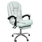 Cadeira De Escritório Presidente Soft Ergonômica Apoio Para Pés Branco 1