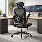 Cadeira de Escritório Secretária Ergonômica Apoio Lombar Cervical Apoio de Cabeça Regulável Giratória Rodinhas Iwmabru Cadeira de Escritório Secretária Ergonômica Apoio Lombar Cervical Apoio de Cabeça Regulável Giratória Rodinhas Iwmabru