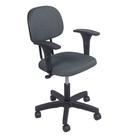 Cadeira De Escritório Secretária Giratória Cinza Denver com braco PP com regulagem de altura Cadeira De Escritório Secretária Giratória Cinza Denver com braco PP com regulagem de altura