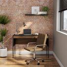 Cadeira de Escritório Secretária Giratória Doyle Marrom