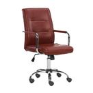 Cadeira de Escritório Secretária Giratória Londres Marrom Cadeira de Escritório Secretária Giratória Londres Marrom