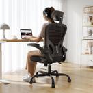 Cadeira de escritório Synorla High Back Ergonomic 150 kg de capacidade preta