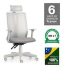Cadeira De Escritório Telada Addit Presidente Cinza
