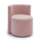 Cadeira de Escritório Tov Furniture Alyssa em Veludo Reciclado Rosa com Rodízios Cadeira de Escritório Tov Furniture Alyssa em Veludo Reciclado Rosa com Rodízios